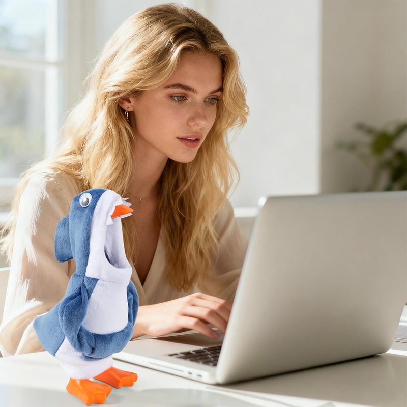 linastu 7inch Desk Goose Outfits, Mini Desktop Goose Clothes Desk Goose Accessories Set for Magnetic Goose Statue (Shark) - Image 4
